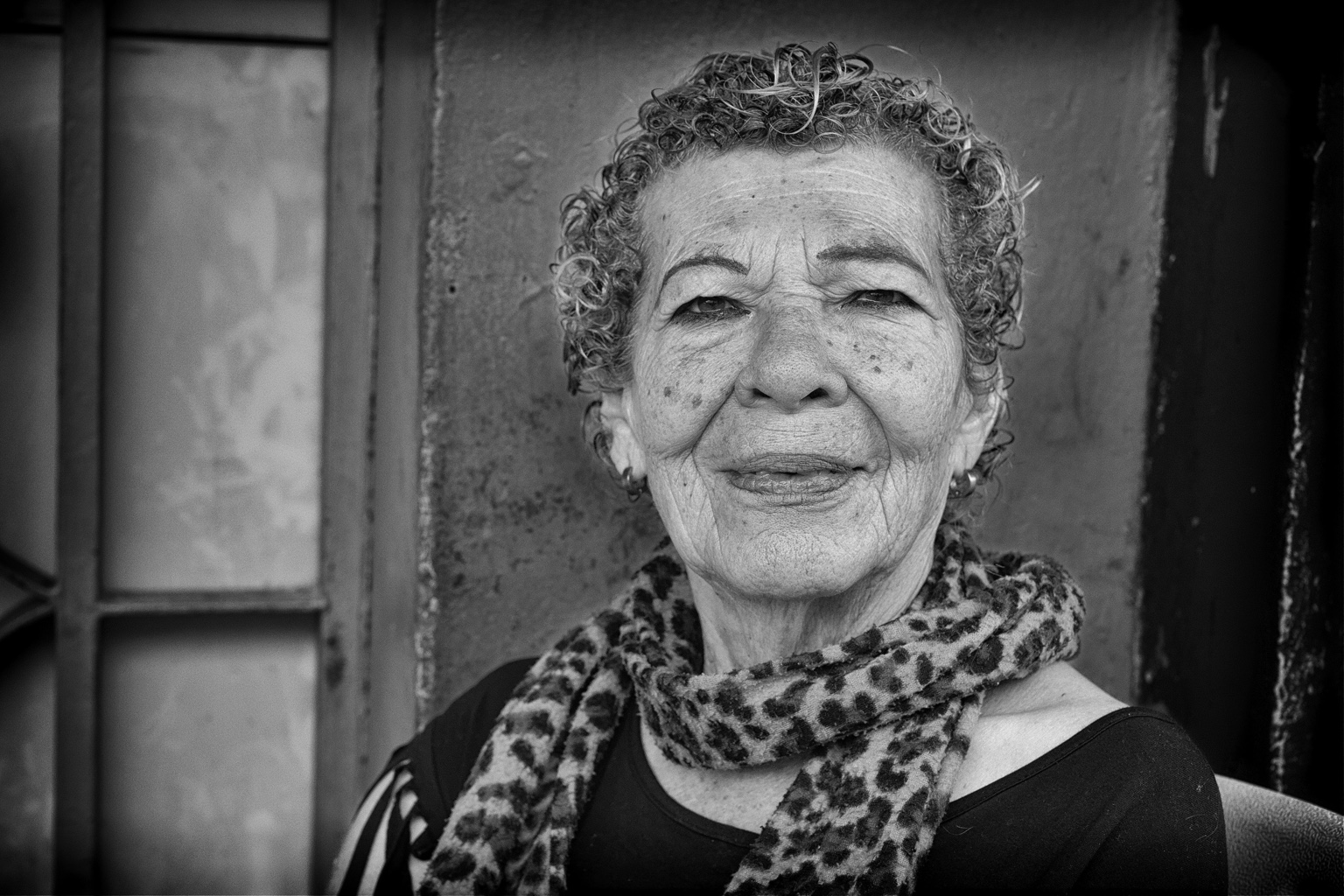 Retrato en blanco y negro de doña María